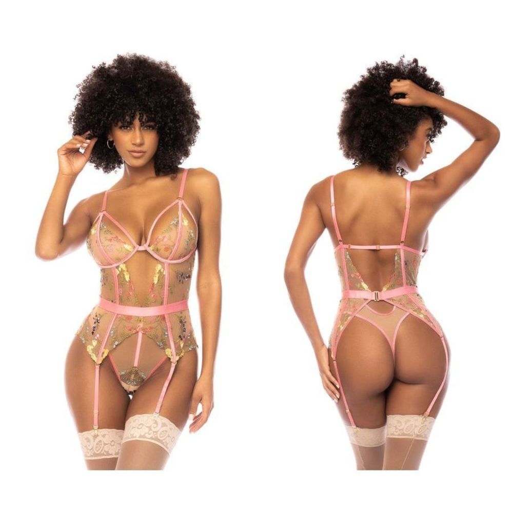 Mapale 8821 Sydney Bodysuit Color Pink Garden